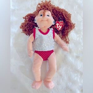 Ty Beanie Boppers Giggly Gracie Plush Stuffed Doll With Tags curly redhe…